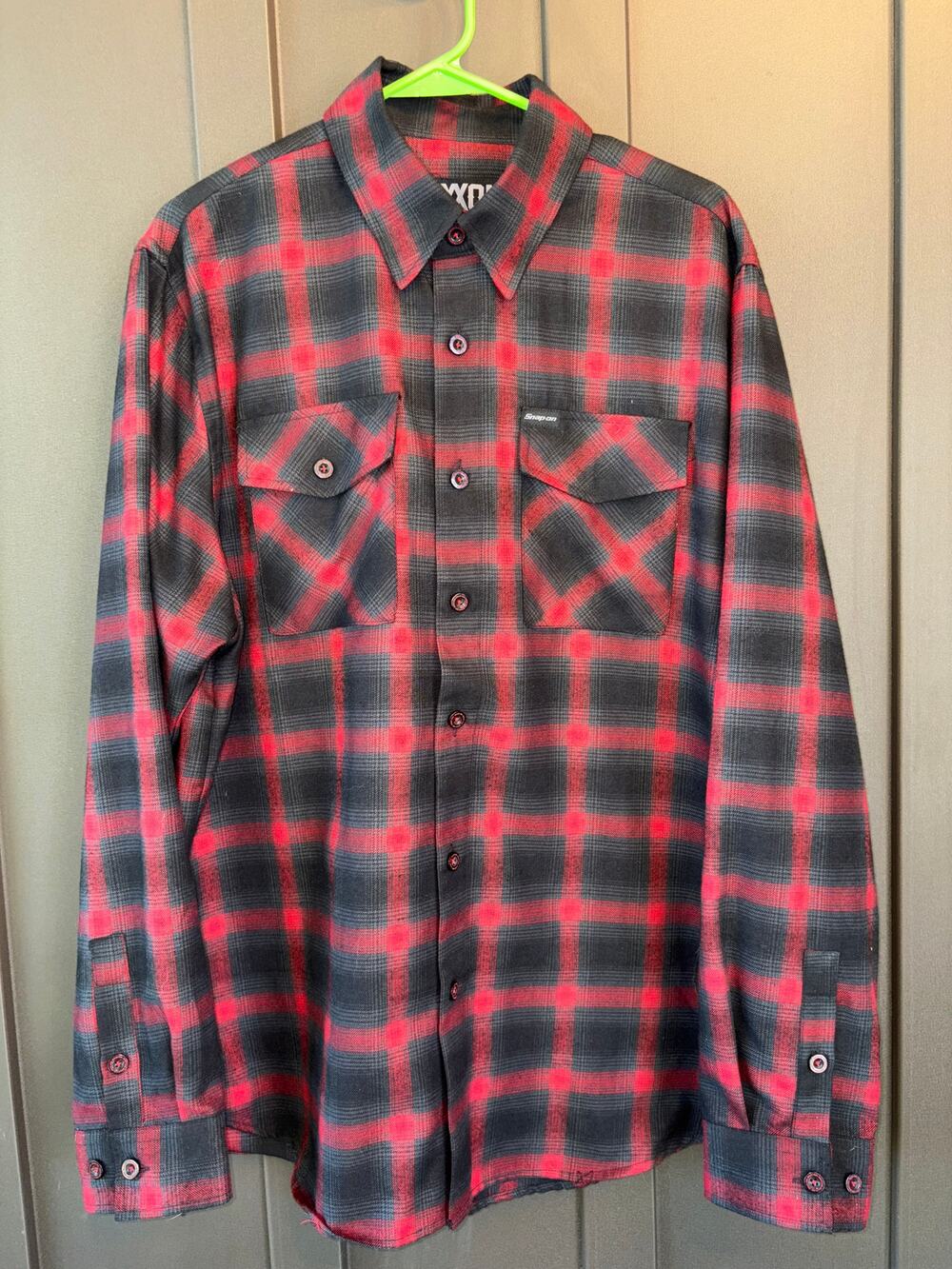 Dixxon X Snap-On Limited Edition Men's  Red black Buffalo Plaid Flannel Large